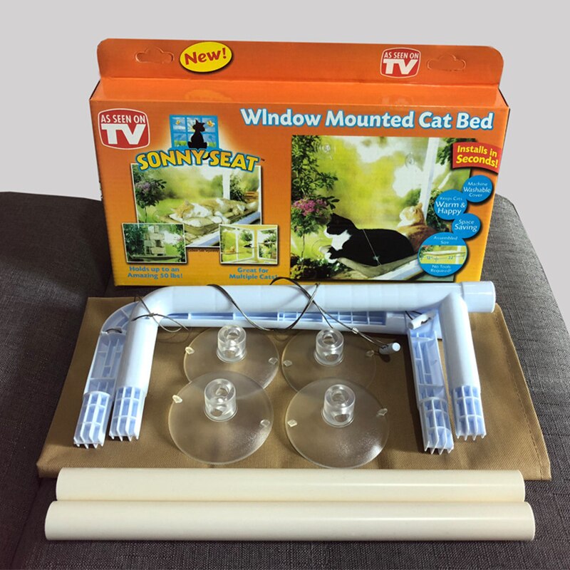 Kattenzuignap kattenbed kattenhangmat hangend huisdier vensterbank enkele laag katten slaapzak katten raamzit hangmat ademend bed