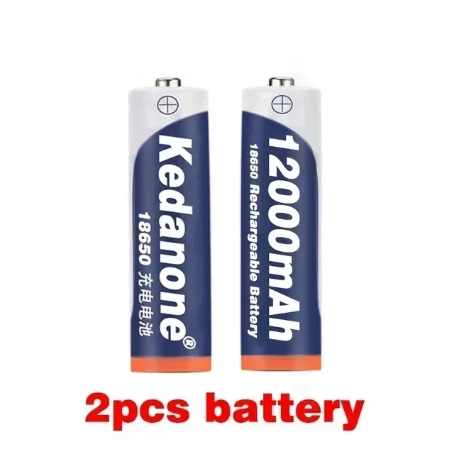 18650 battery 3.7V 12000mAh rechargeable Li-ion battery for Led flashlight Torch batery lithium battery charger: WHITE