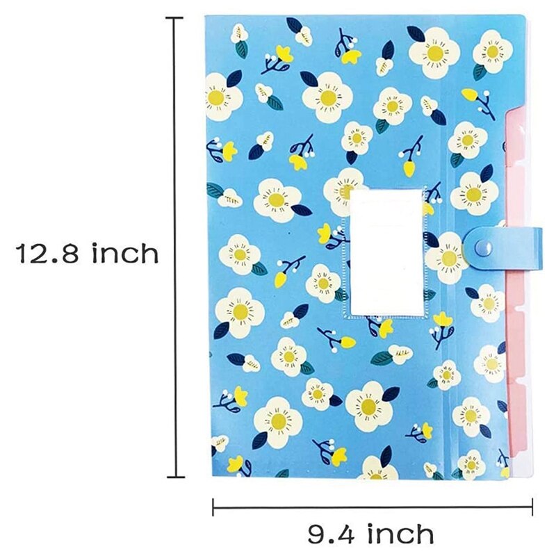 4PCS Expanding File Folder Expandable Filing Organizer 8 Pockets Accordion Document Folder Expanding Letter Organizer