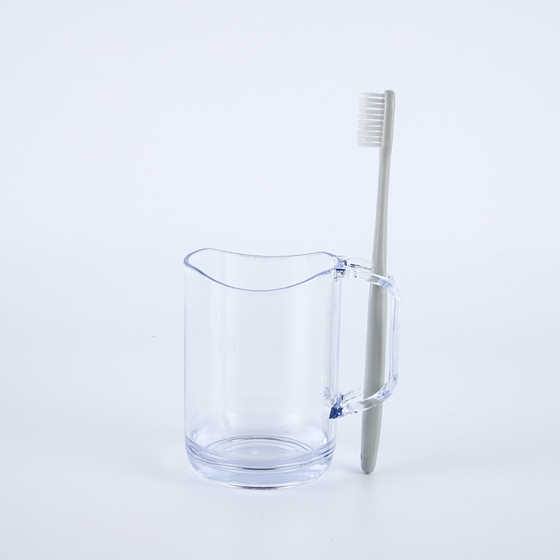 Transparent Wash Cup Household Plastic Toothbrush Cup With Handle Couple Toothbrush Cup Student Mouthwash Cups LC387