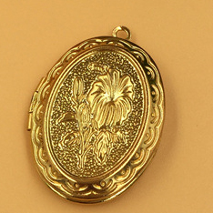 BoYuTe (10 Pieces/Lot) 23*33*5MM Oval Floating Locket Can Insert Photo Locket Pendant Factory Direct: Gold Plated