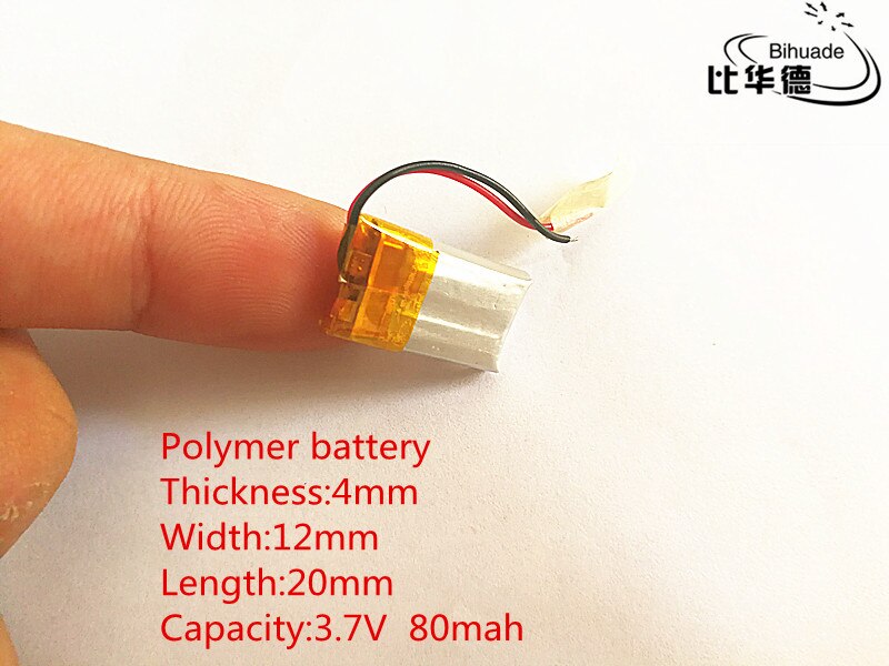 2 stück 3.7v 381220 lithium-polymer-akkus (lipo) für diy 401220 projekte mit  mp3 mp4 mp5 gps-geräten 80 psp und bluetooth