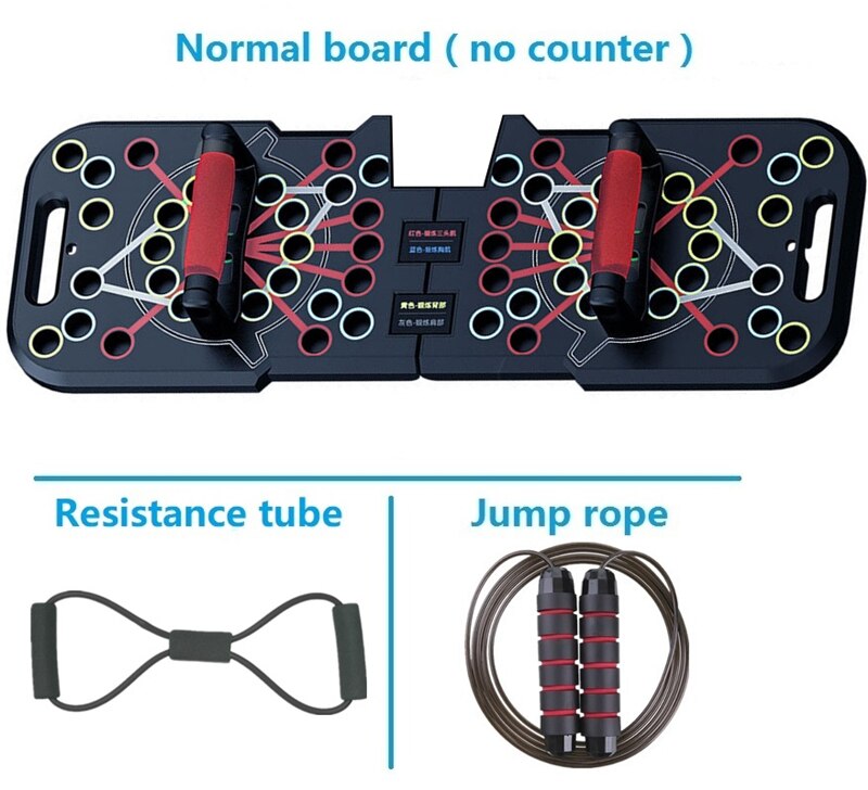 Multifunctional Counting Push Up Board Home Chest Muscle Exercise Training Indoor Electronic Fitness Support Push-up Rock Stands: Normal 8 jump rope