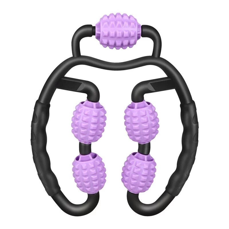 Ring Clip Leg Muscle Massager Foam Roller Muscle Relaxation Calf Waist Home Gym Sports Yoga Pilates Fitness Equipment: Silver