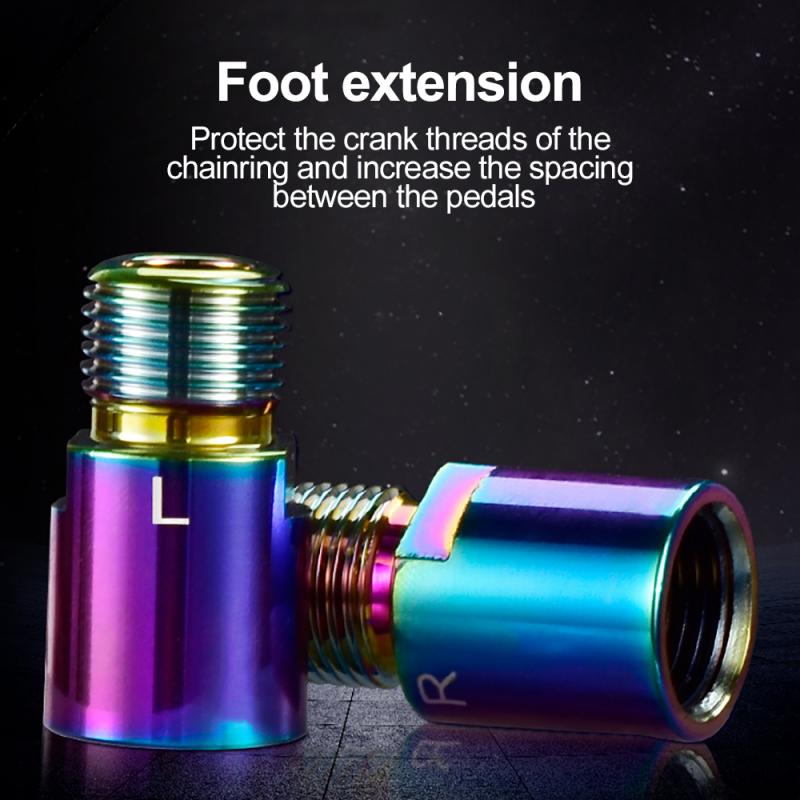 20mm Mountain Bike Pedal Extender Extension Pedal Axle Chrome Molybdenum Steel Bearing Extender Bike Accessories