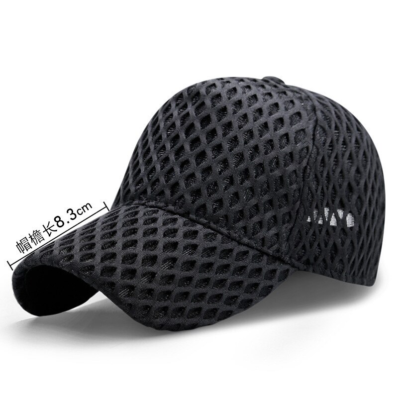 Grande taille casquette de baseball pour homme adulte été maille hip hop chapeau grande tête hommes grande taille plaine casquettes de relance M 56-60cm L 60-62cm