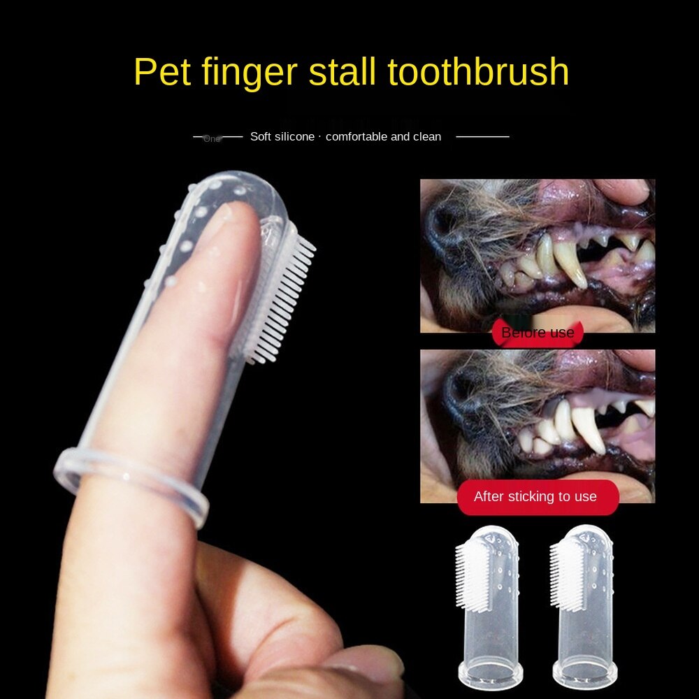 Super weiche haustier finger zahnbürste katze und hund pinsel mundgeruch zahnstein dental care werkzeug hund katze reinigung silikon pet liefert