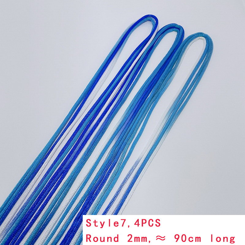 4-30 Uds 90CM gradiente colorido lazo de cuerda para el cabello mujeres sucio trenza cuerda para el cabello Hip Hop diadema niños cinta estilo trenzador: Plata