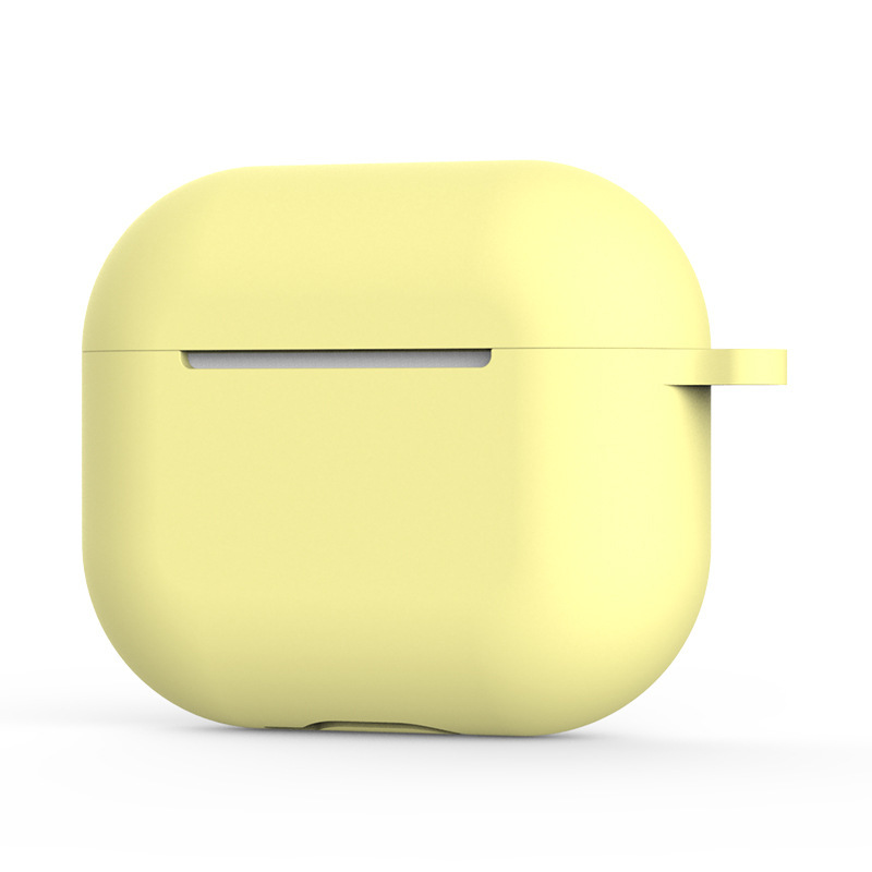 Soft Silicone Case For Apple AirPods 3 Case headphone accessories wireless Bluetooth headset cover with hook hole for airpods 3: Light Grey
