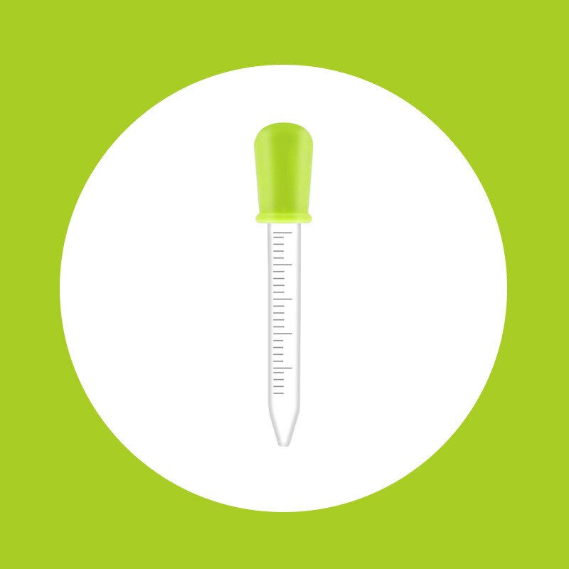 1PC Portable Baby Dropper Medicine Feeder Child Medicine Device Silicone Pipette Liquid Food Dropper Infant Utensils 5ML: green