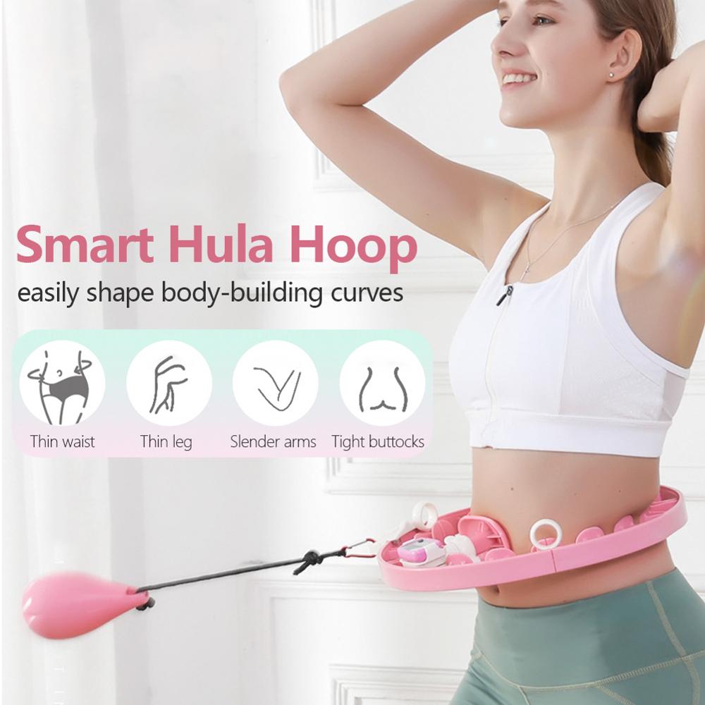 Home Training Smart Sport Hoop With Detachable Adjustable Auto-Spinning Thin Waist Abdominal Exercise Gym Hoop Fitness Equipment