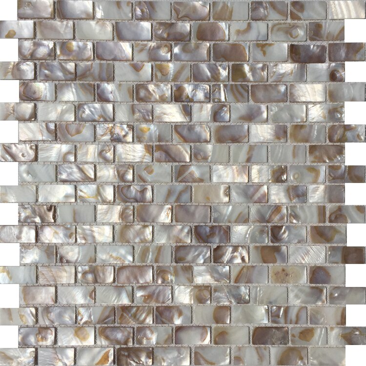 2mm épaisseur brique naturelle nacre coquille mosaïque pour cuisine dosseret salle de bain carrelage mural MOP19023