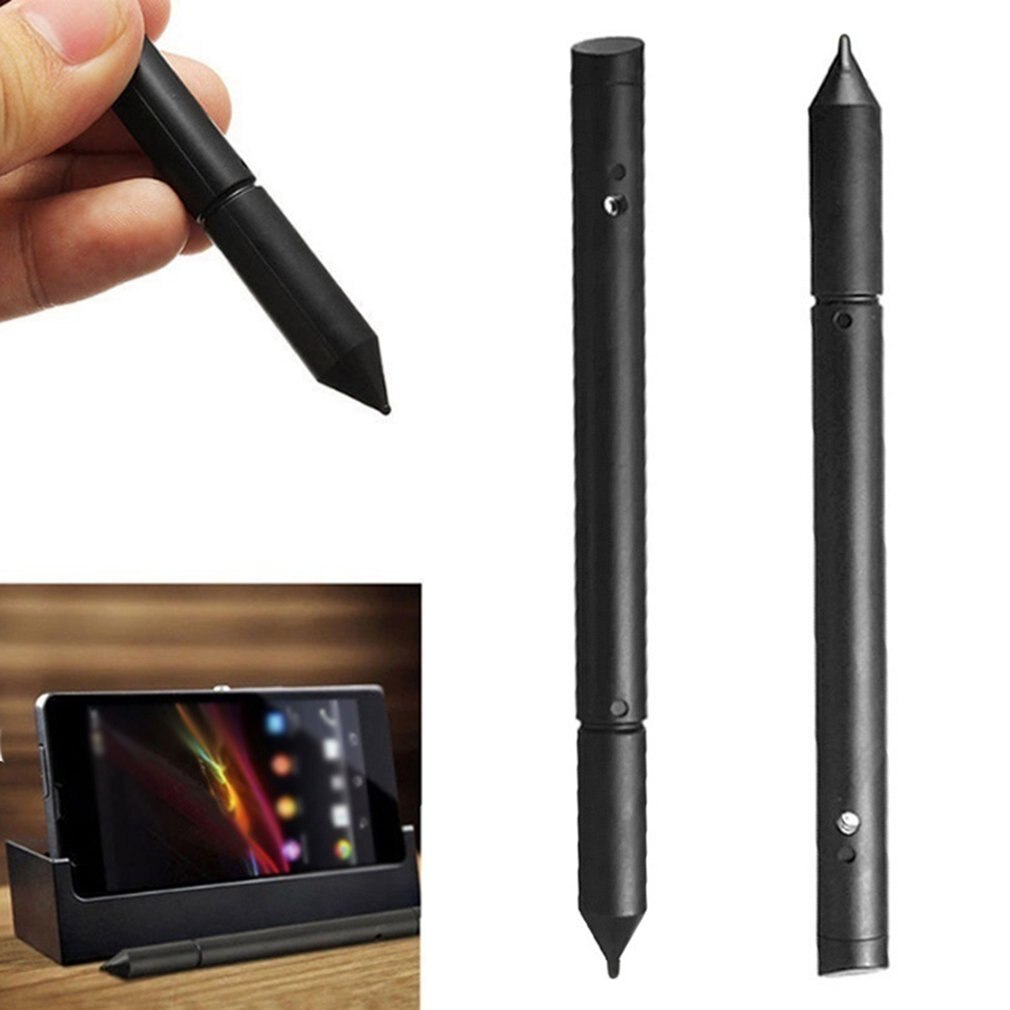 2-in-1 çok fonksiyonlu dokunmatik ekran kalem evrensel Stylus kalem dirençli dokunmatik kapasitif kalem akıllı telefon Tablet için PC Samsung