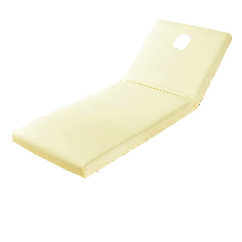 Spa sengelåg med ansigtshul hudvenlig massage skønhedssalon borddug polyester sengetæksark ren farve: Beige