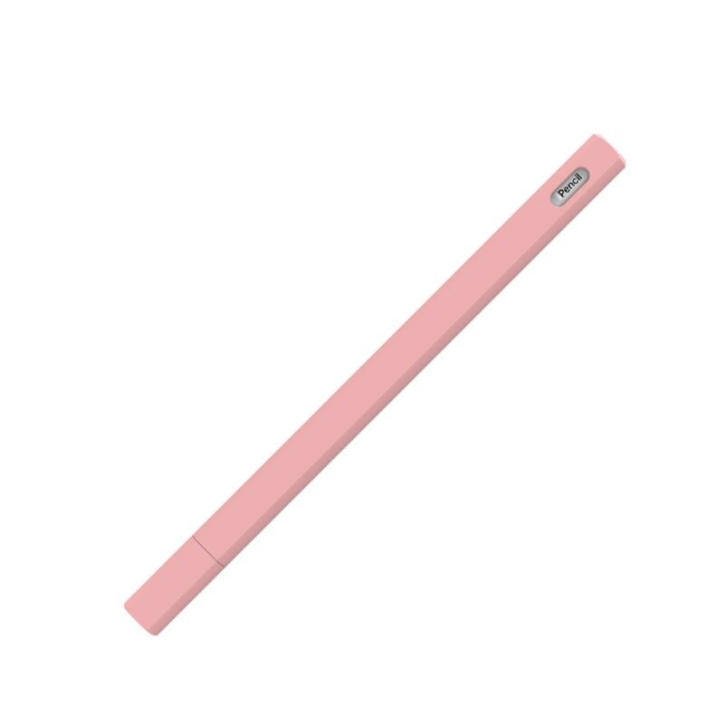 Triangle Anti-scroll Silicone Protective Case Pouch Cap Holder Nib Cover Skin For Apple Pencil 1/2 for iPad Pro Pencil 1st/2nd: Pink Pencil 2