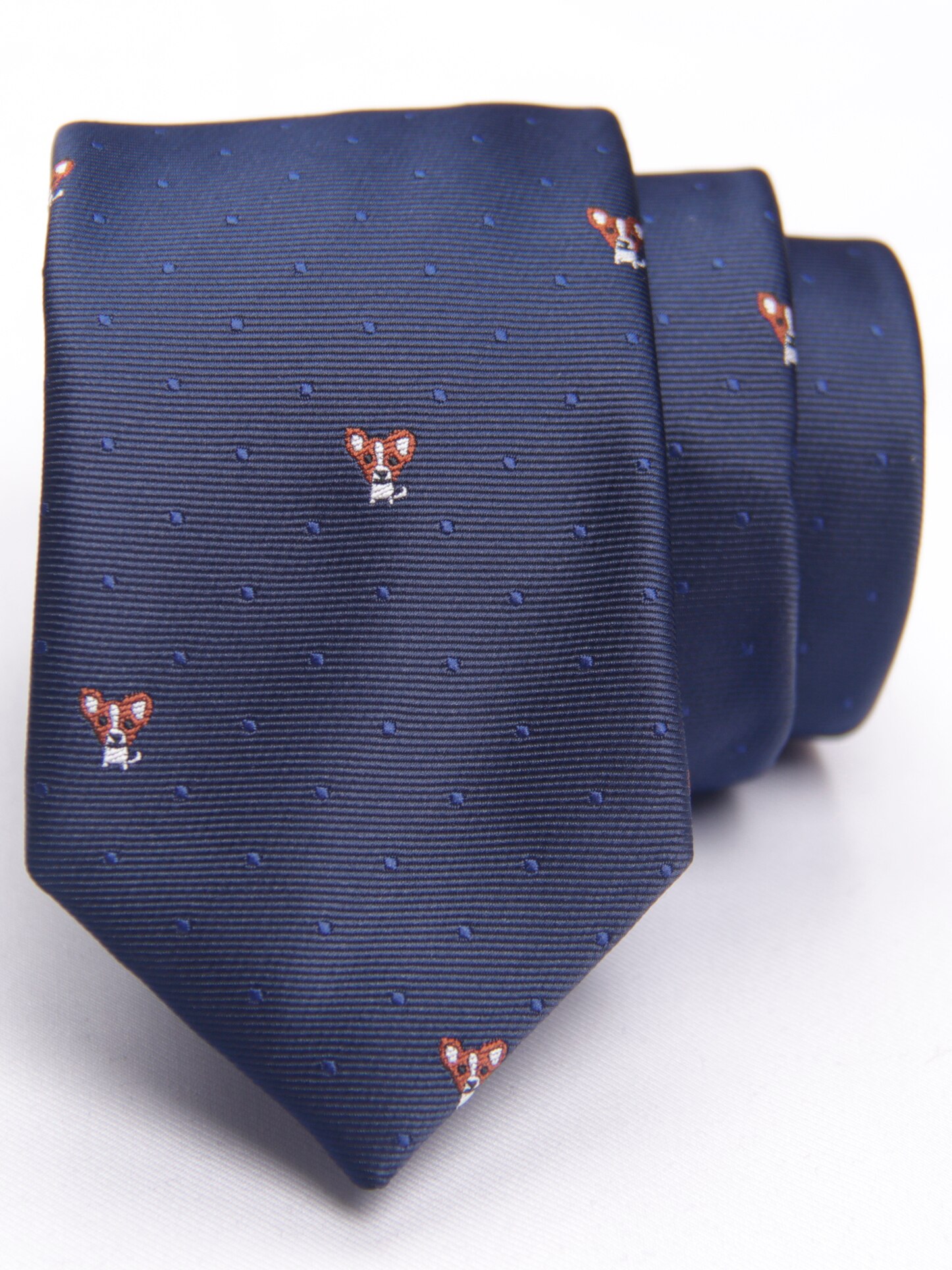 navy cartoon pattern tie with patterned skinny ties men
