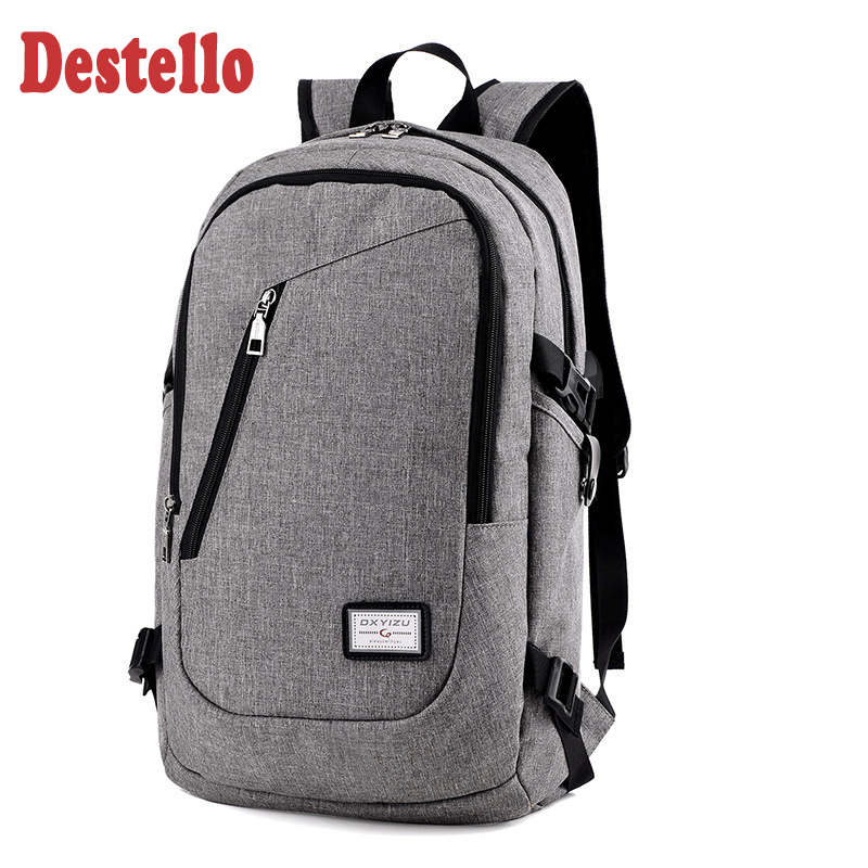 mann laptop rucksack usb lade computer rucksäcke casual stil taschen große männliche business reisetasche für mann