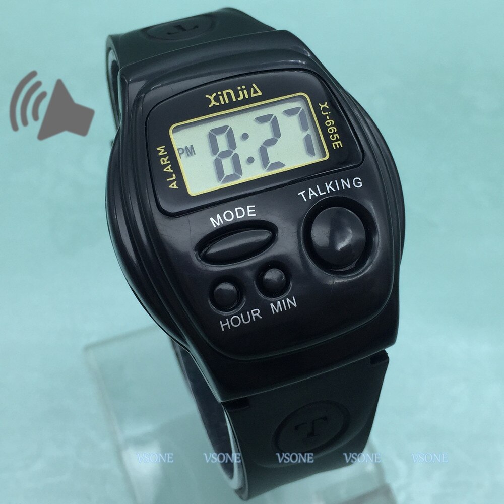 English Talking Wrist Watch Multifunctional Electronic Sports Watches with Alarm