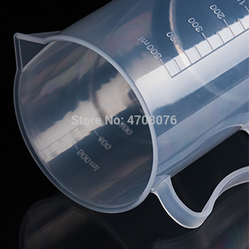 PP graduated beaker Plastic lab measuring cup with handle for chemical experiment kitchen food grade transparent 500ml 2 kinds