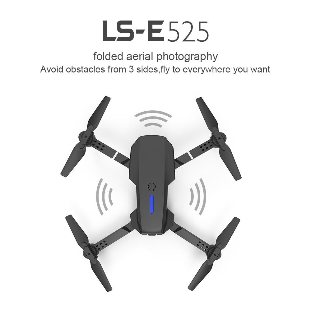 RCtown LS-E525 PRO Mini Drone Three Side Obstacle Avoidance Height Hold Mode Foldable HD RC Quadcopter Toy