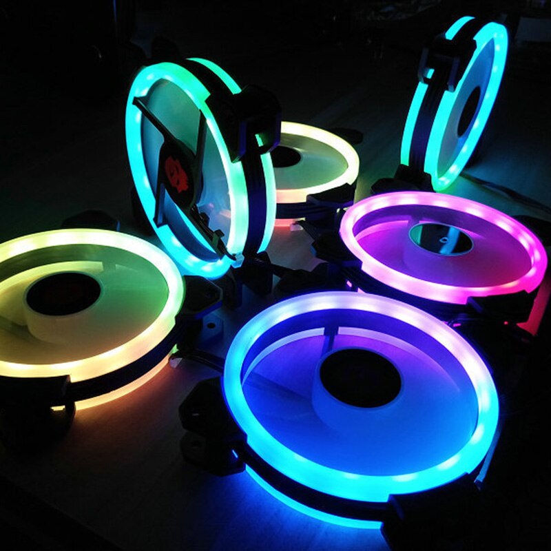 RGB Cooling Fan Computer Case Radiator Fan Adjustable RGB High Performance Quiet 120mm Case Fan PC QJY99