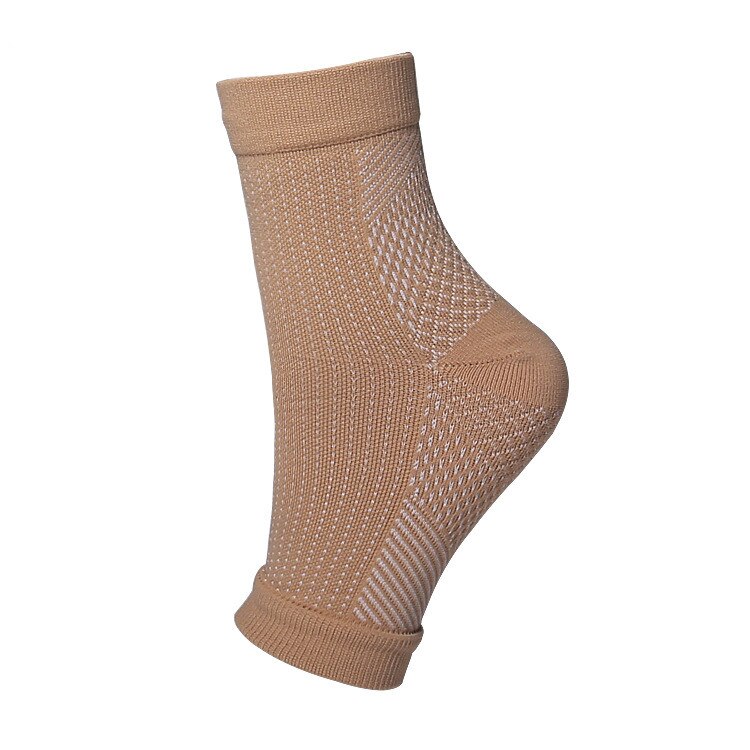 Mężczyźni kobiety krążenie stóp obrzęk ulga stóp rękaw skarpetki stóp anty zmęczenie kompresji Varicosity kostki wsparcie skarpetki: SkinWhite / L-XL