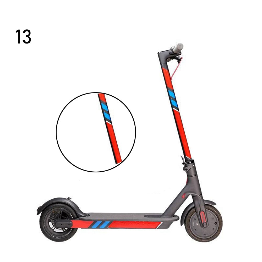 1 Set 20 Colors Reflective Styling Stickers Xiaomi Mijia M365 Night Safety Decal Skateboard Warning Strip Electric Scooter Parts: 13