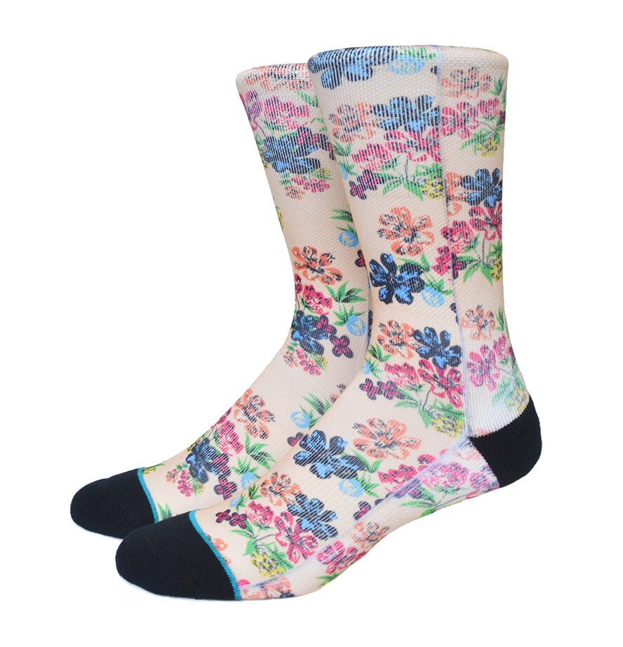 Style 360 Printing Boneless Socks Head Thick Outdoor Sports Skateboard Socks (1 Pair): Black