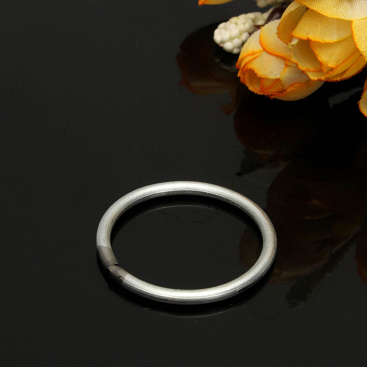 Mrosaa 1PC Dreamcatcher Round Silver Metal Hoop Ring For DIY Manual Handmade Wicker Crafts Tool Material Accessories