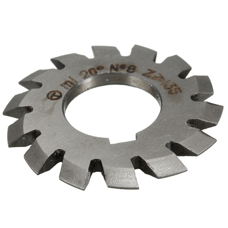 Juego de fresa de engranaje involuta, herramientas de corte de engranaje, M1, PA20, diámetro de 22mm, NO.1-NO.8, HSS, 1/8 piezas