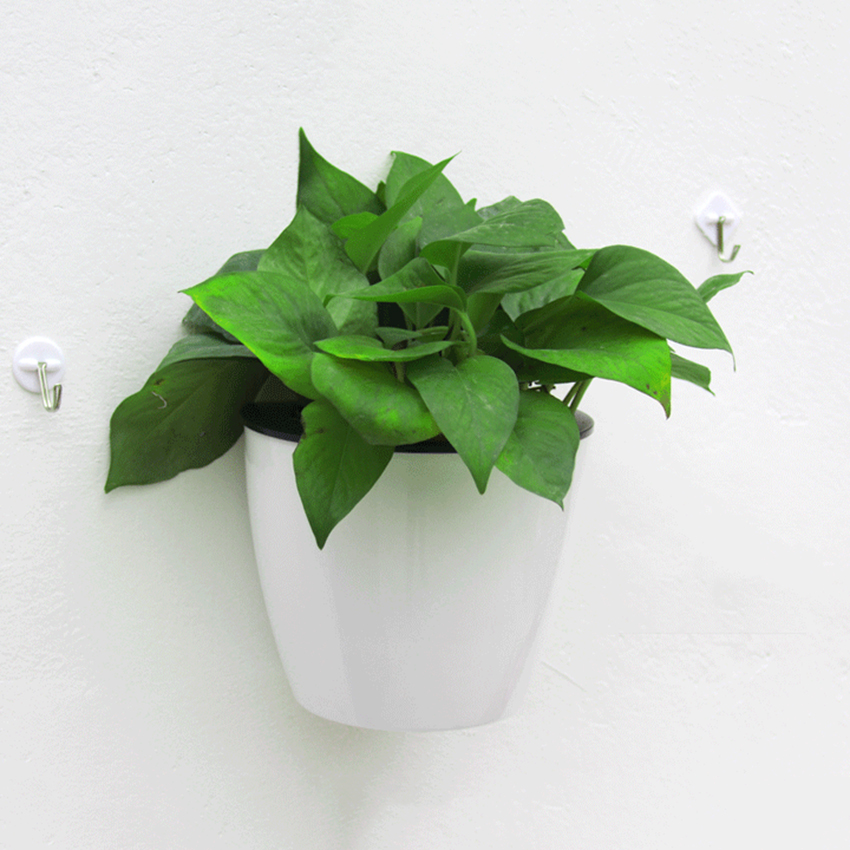 Selvvandende potte automatisk plante urtepotte hængende plast væg planter kurv desktop bord gulv have kontor boligindretning