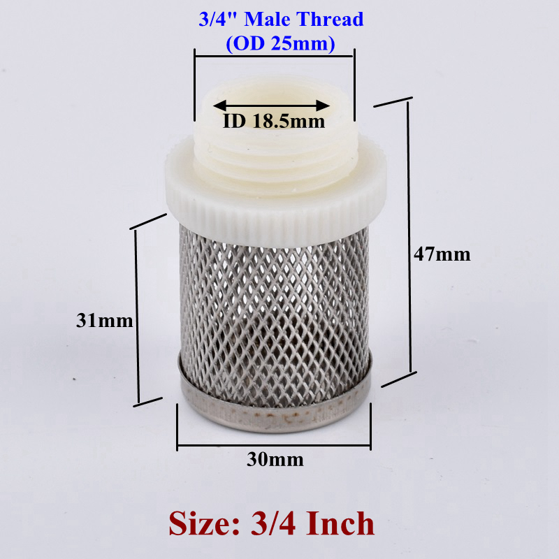 1/2"-4" 304 Stainless Steel Filter Screen Aquarium Fish Tank Water Pump Inlet Filter Agricultural Water Saving Irrigation Filter: Gold / 1/4''