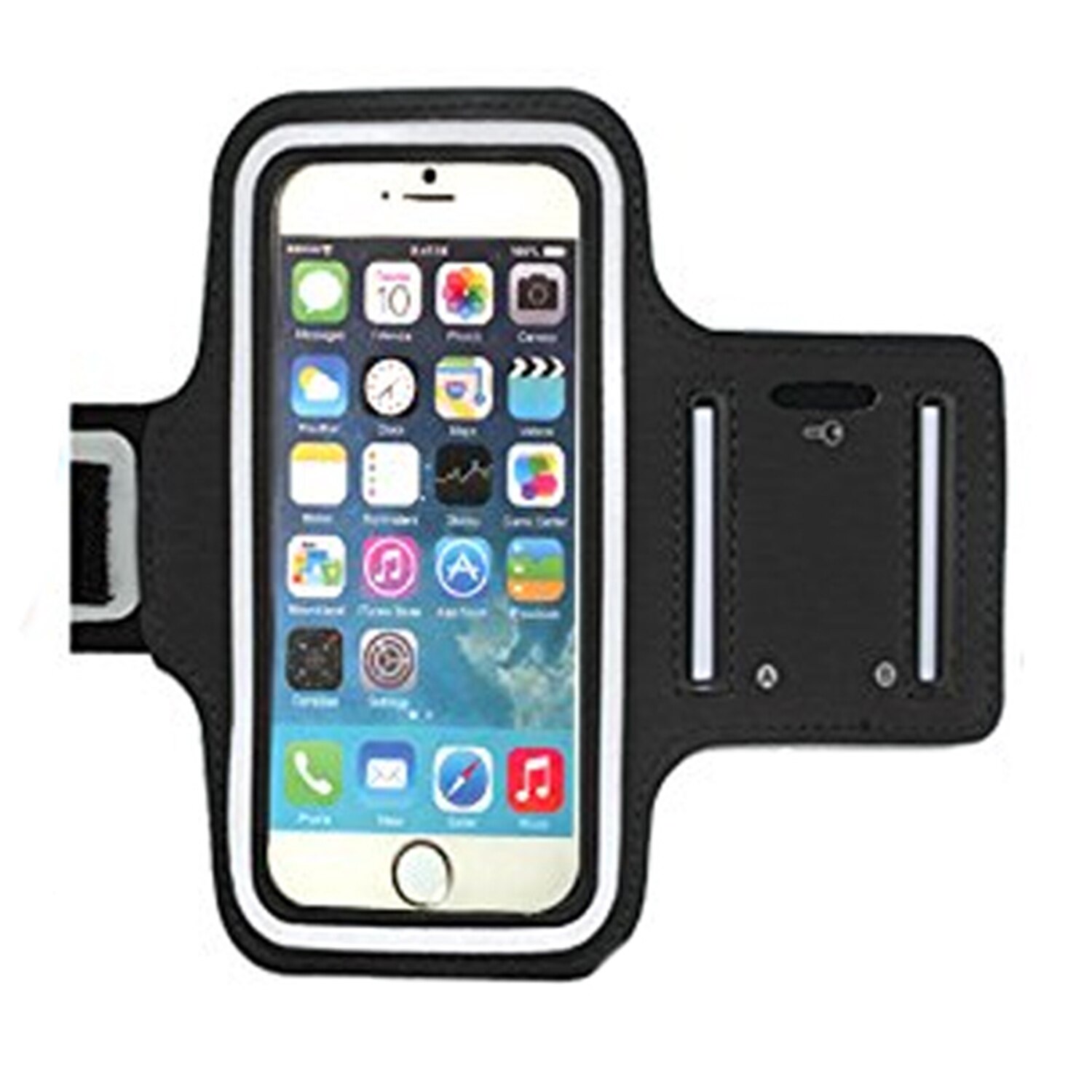 Besegad Sport fitness Brassard Carrying Armband Hand Case Houder voor Smartphone iPhone 8 7 6 S 6 S iphone6 iphone6s 4.7 Inch: Black