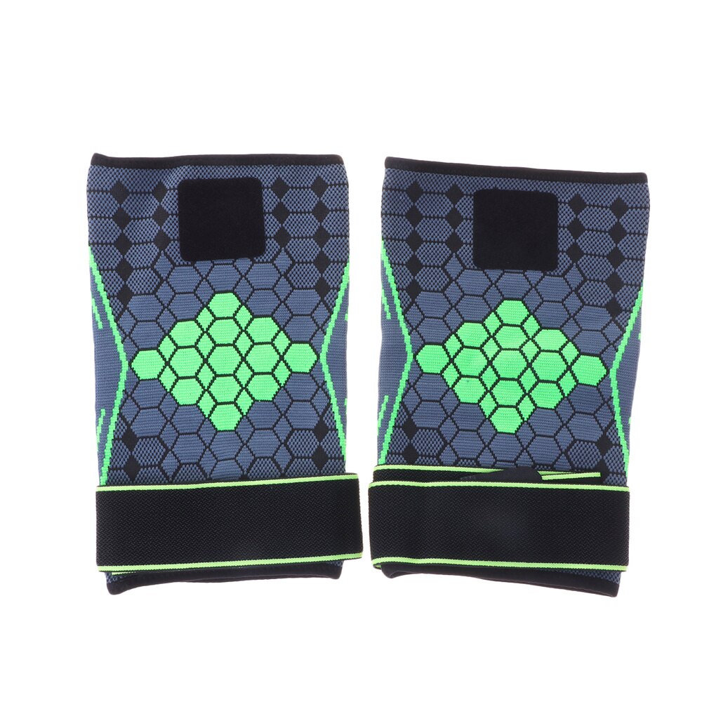 1 Paar Nylon Sport Beschermende Kleding Ondersteuning Druk Knie Pads Ademend Knie Protector Sleeve Voor Basketbal Klimmen (Blauw Si