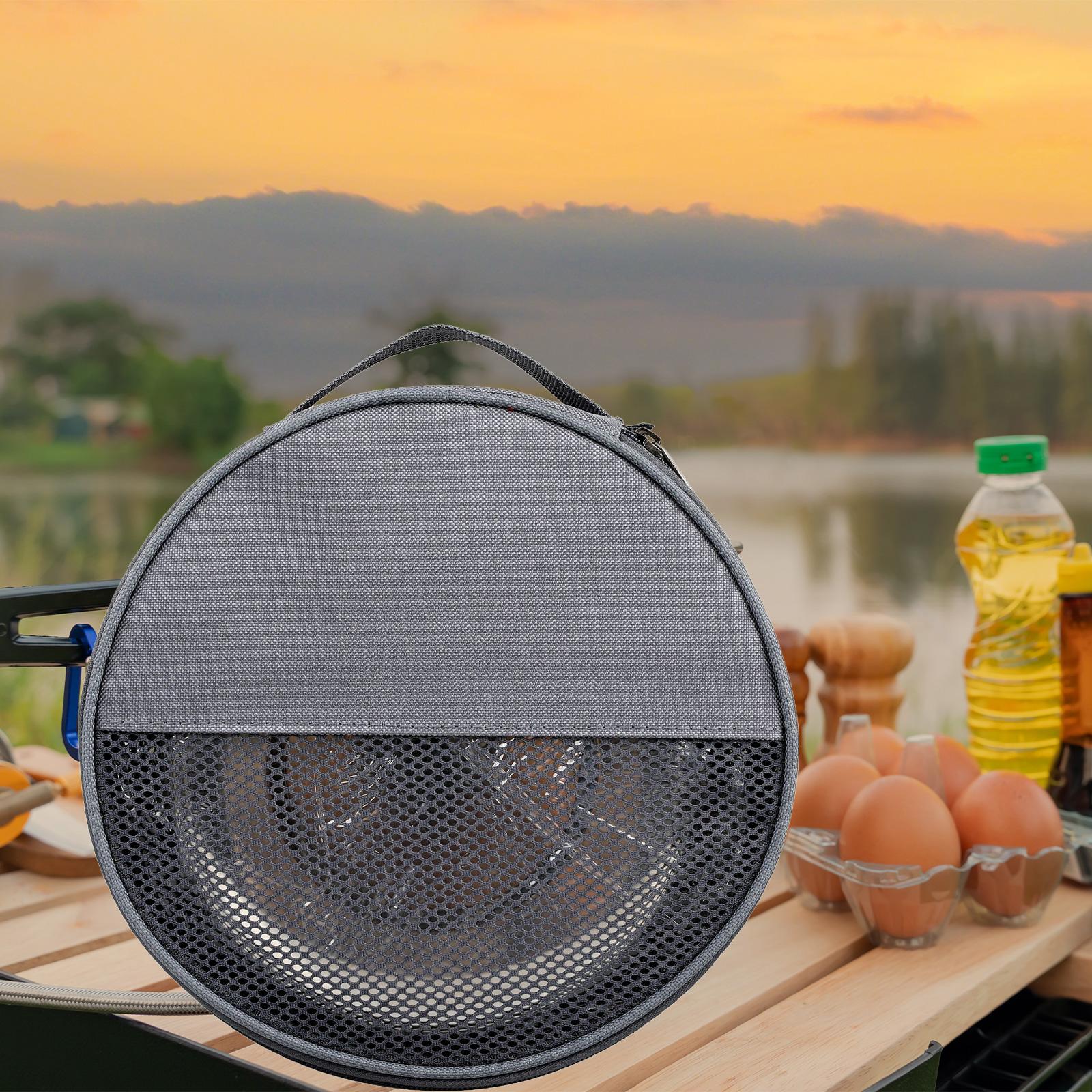 Camping Kochgeschirr Aufbewahrung tasche Geschirr tasche Grill große Kapazität tragbares Zuhause leicht mit Mesh Organizer Reise Picknick tasche