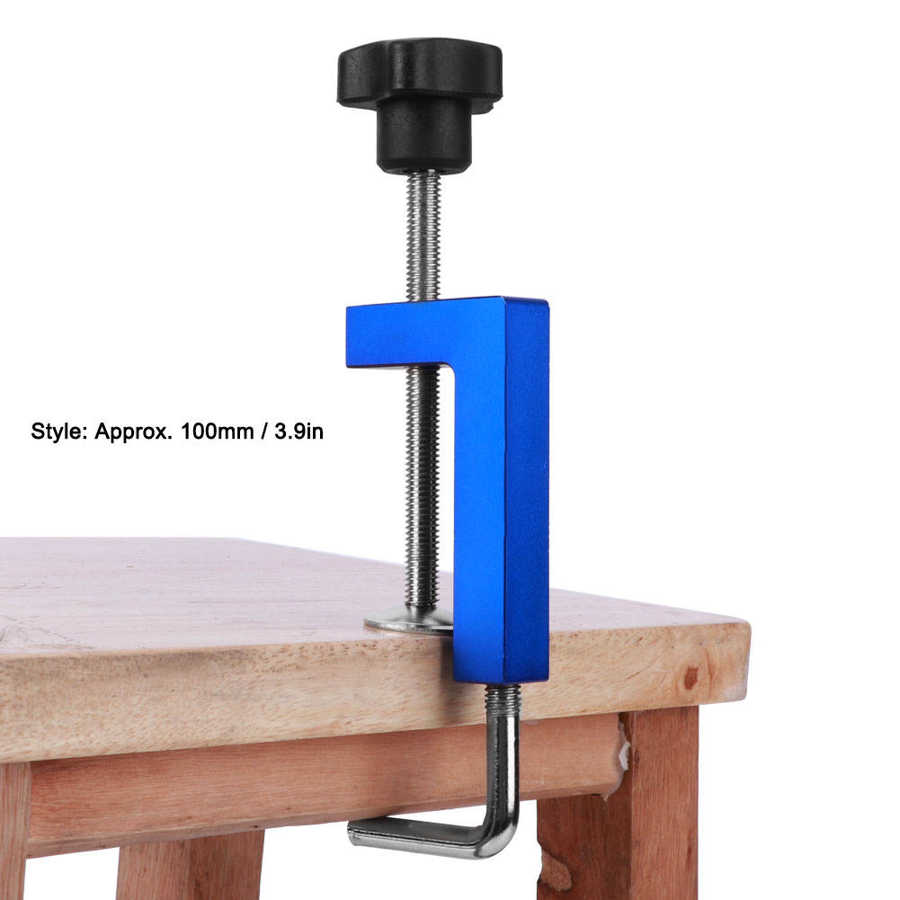 2Pcs Fence Clamps Blue Universal Multi-Functional Adjustable Frame Fast Fixed Clamp for Woodworking Benches