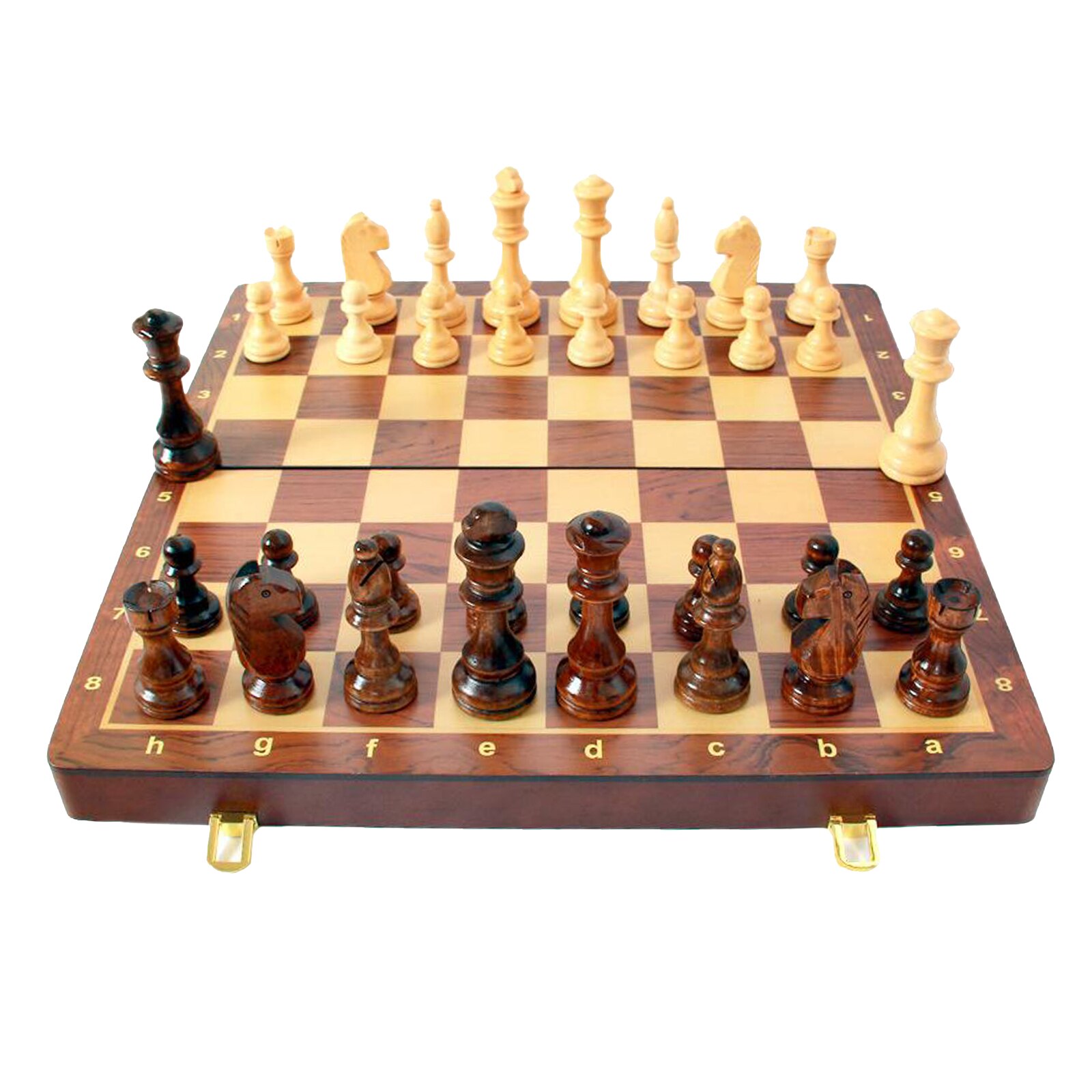 Rosewood International Chess Wooden Chess Set Full Size Folding Chessboard Competitive Tournament Chessboard