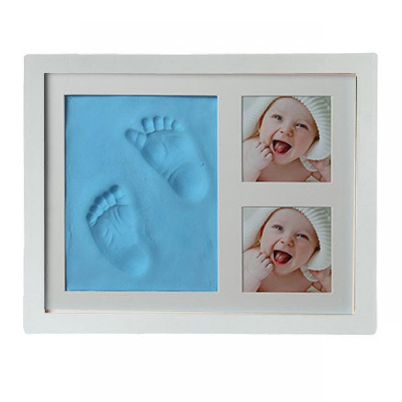 Pasgeboren Baby Handafdruk Footprint Kit Casting Baby Baby Diy Niet-giftig Souvenirs Opdruk Zachte Klei Stempelkussen Voor Baby