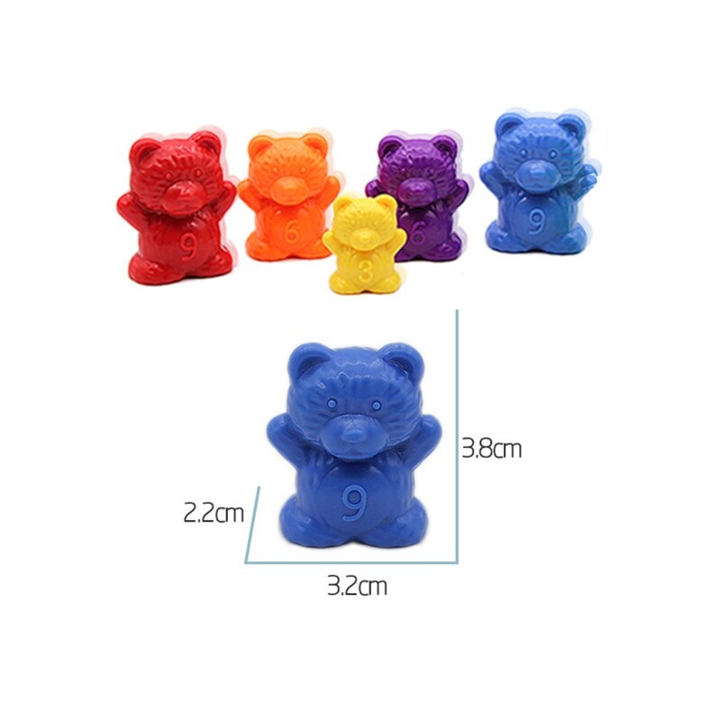 Tellen Beer Game Gewicht Baby Speelgoed 3G/6G/9G/12G Kids Experiment Math materialen Kleurrijke Matching En Sorteren Speelgoed