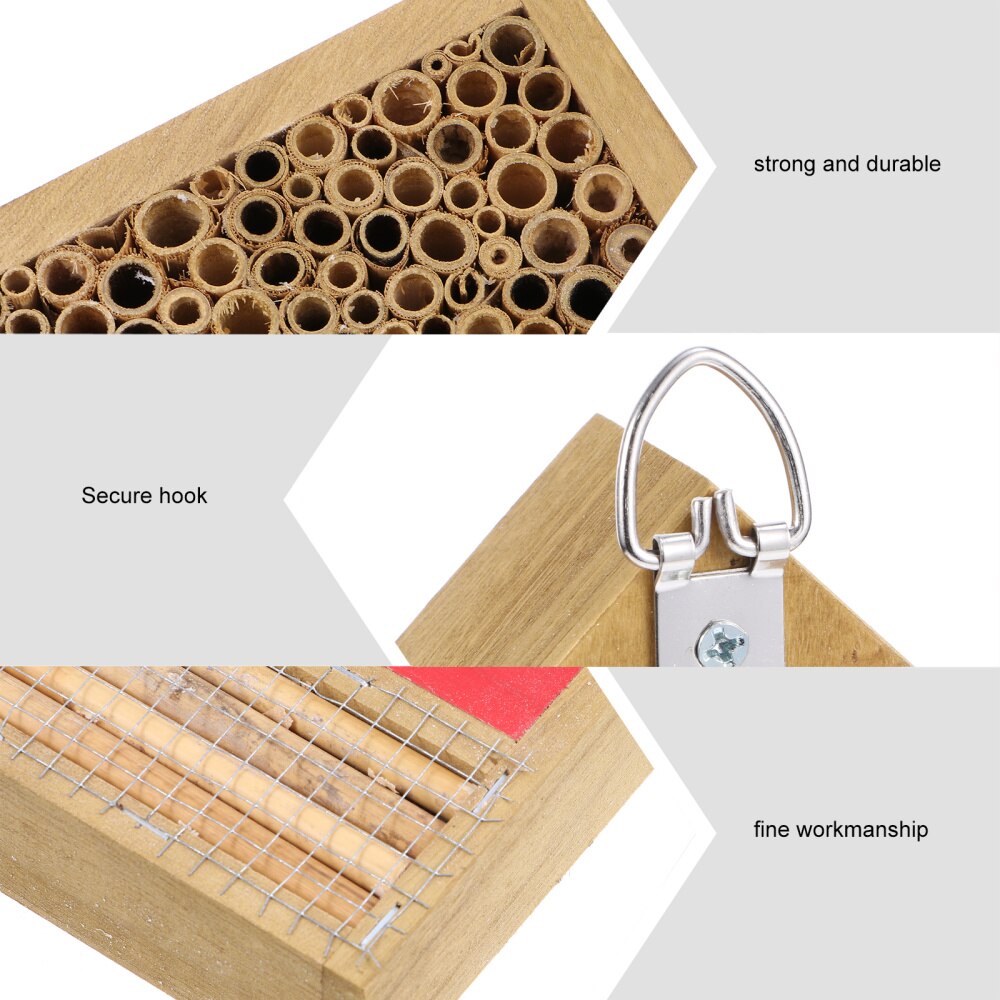 Hotel for Bee Wooden Bee Hive Handmade Wooden Insect House Accessories