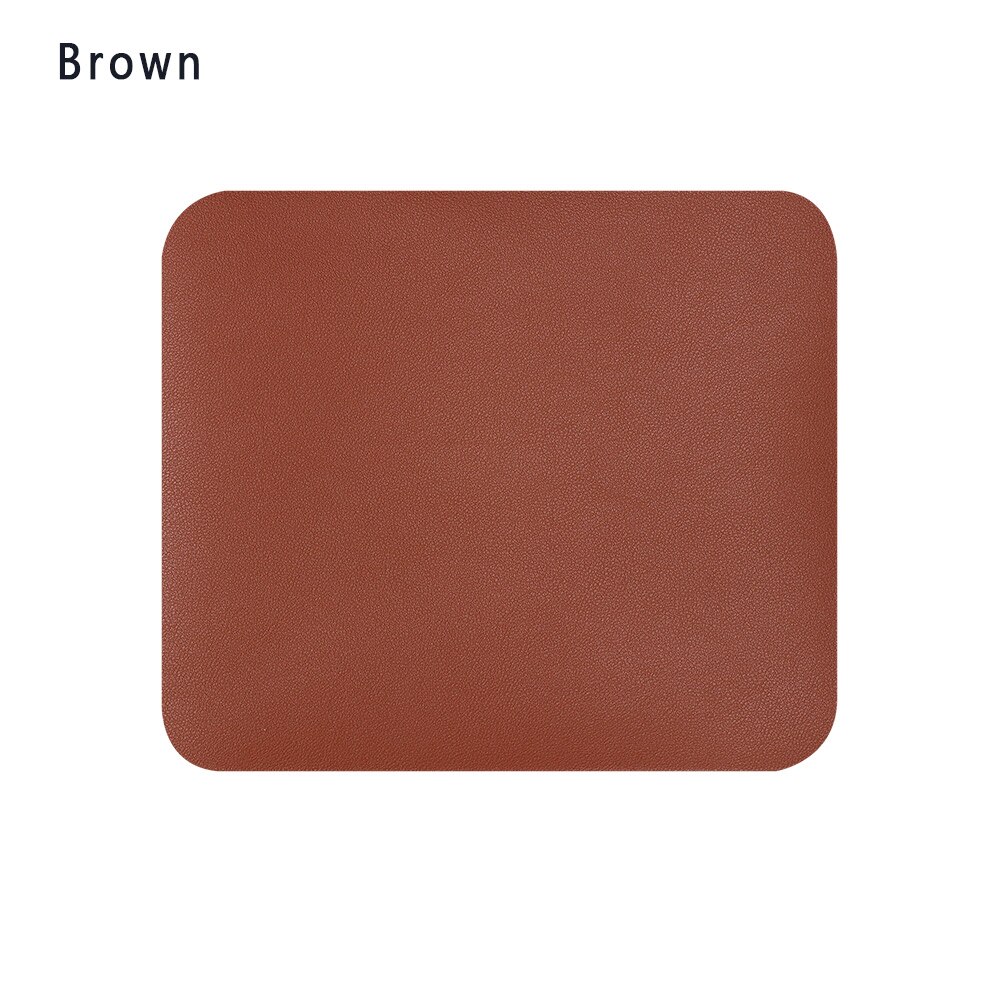 1PC Universal Colorful Leather Anti-slip Mouse Pad Comfortable Gaming Mice Mat Desk Cushion Computer Accessories 230 X 200 x 2mm: Brown