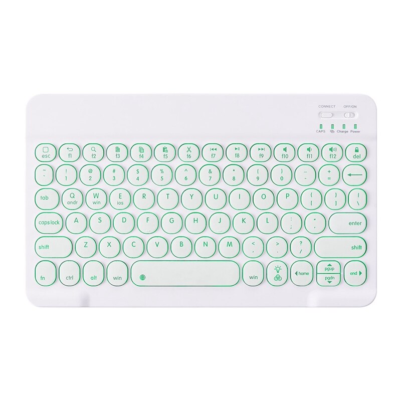 Ultra-Slanke Draadloze Bluetooth Toetsenbord Oplaadbare 7 Kleuren Verlicht Toetsenbord Voor Ipad Tafel Mac Ios Android Windows