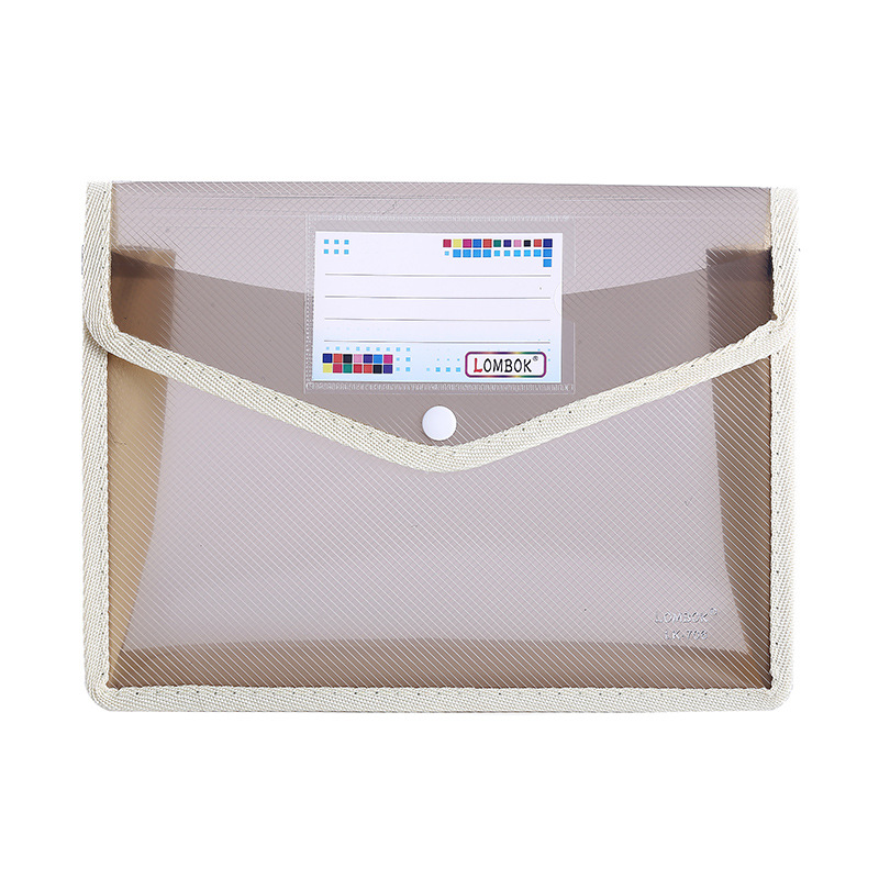 Sac de rangement de documents A4 A5 PP Transparent étanche, organisateur de fichiers tridimensionnels, pochette en papier pour le bureau et la maison: A4 grey