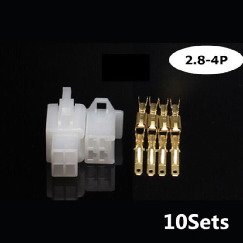 Juegos de conectores eléctricos para coche y Moto, 10 juegos de conectores macho y hembra para coche y Moto de 2,8mm 2 3 4 6 9