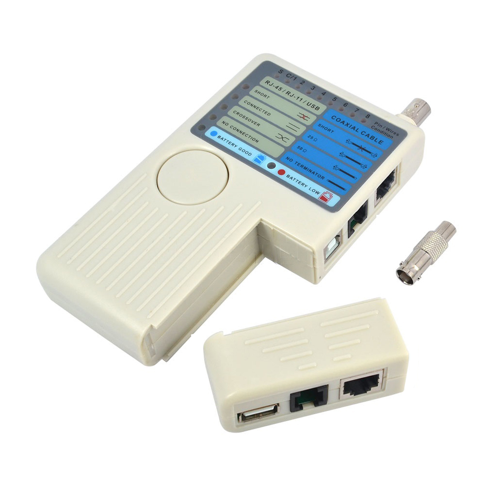 Network Lan Cable Testing Tool Remote RJ11 RJ45 USB BNC LAN Network Cable Tester Portable Network Cable Tester