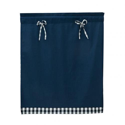 fast farge bowknot kjøkken kort gardin vindu valance drapere student seng gardin hjem balkong vindu dekorasjon: Marineblå s