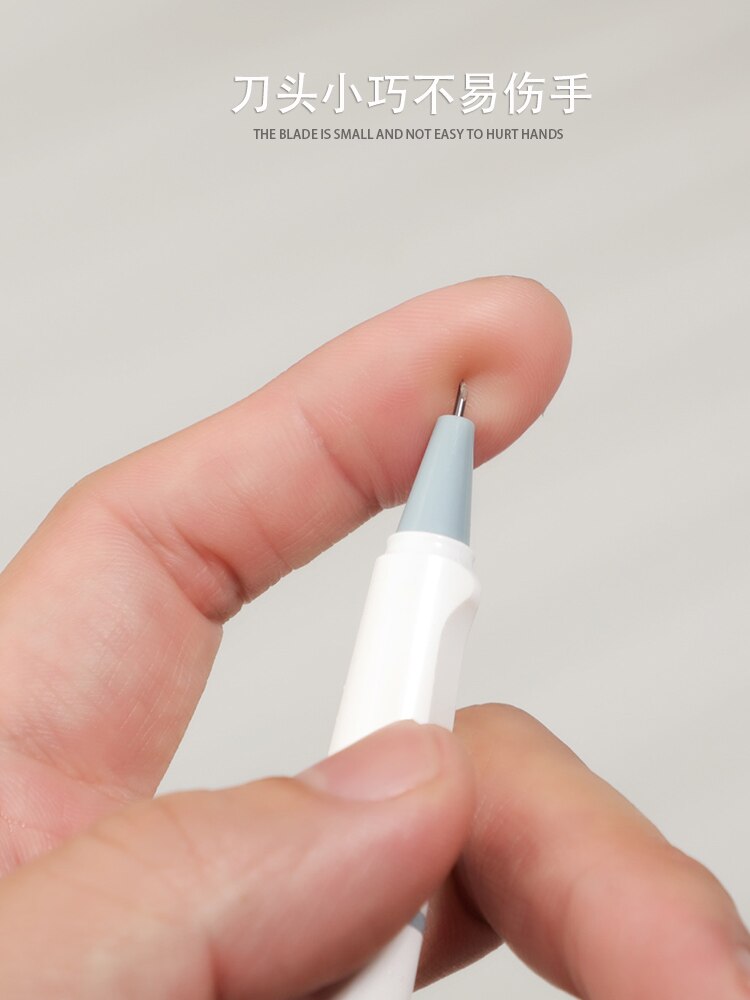 Ins White Pen Knife for Journal Notebook Cute Paper Knife A4 Cutting Board Set Utility Knife Box Cutter