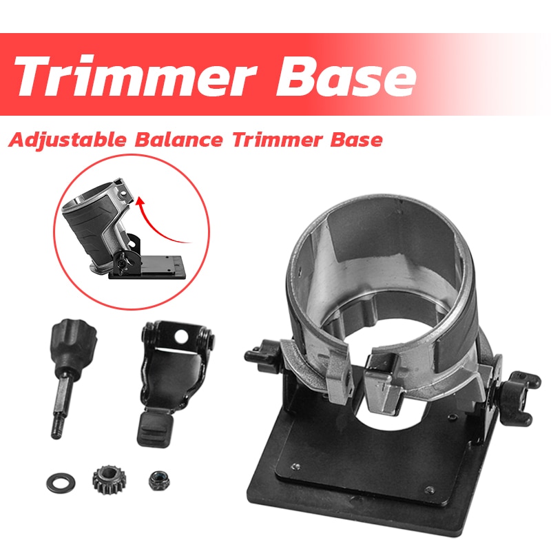 Adjustable Balance Trimmer Base Shield Wood Work Shank Trim Router Edge Molding Metal + Plastic 8.9x8.9cm Trimmer Tool Parks