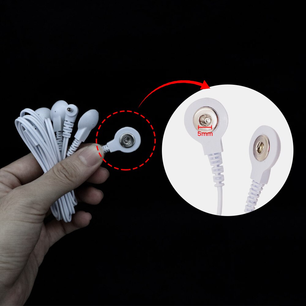Cable conductor TENS de 4 vías, electrodo para unidad de electrodos, máquina de terapia Digital, masajeador corporal de fisioterapia