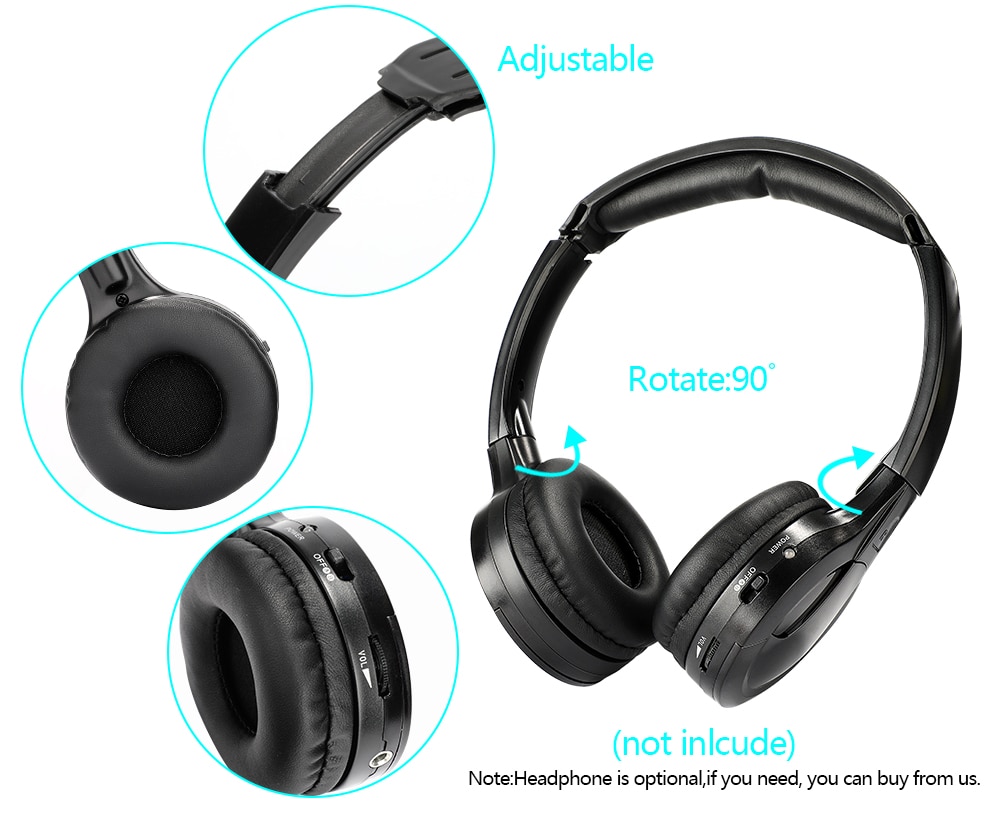 IR Infrared Wireless headphone Stereo Foldable Car Headset Earphone Indoor Outdoor Music Headphones TV headphone 2 channel